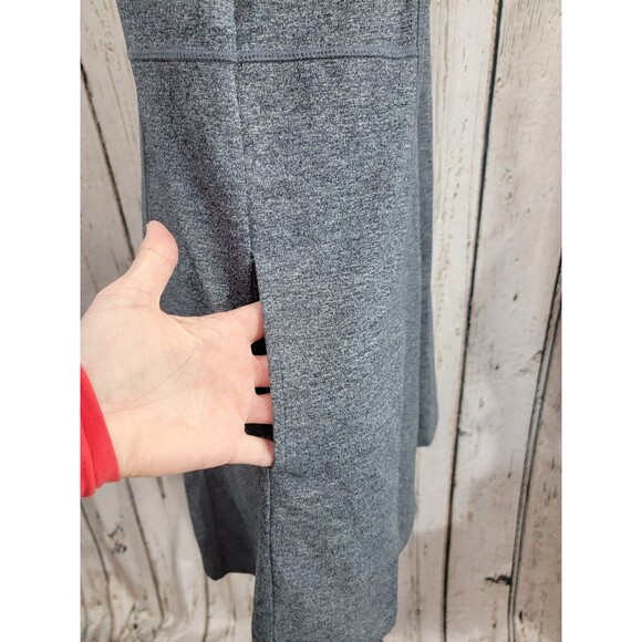 J.Jill Fit M Marled V-Neck Dress Short Sleeve Shift Knit Active Pockets EUC - Picture 6 of 11